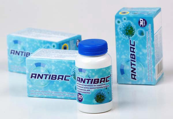 AntiBac 30 capsules of bile acid and herbs