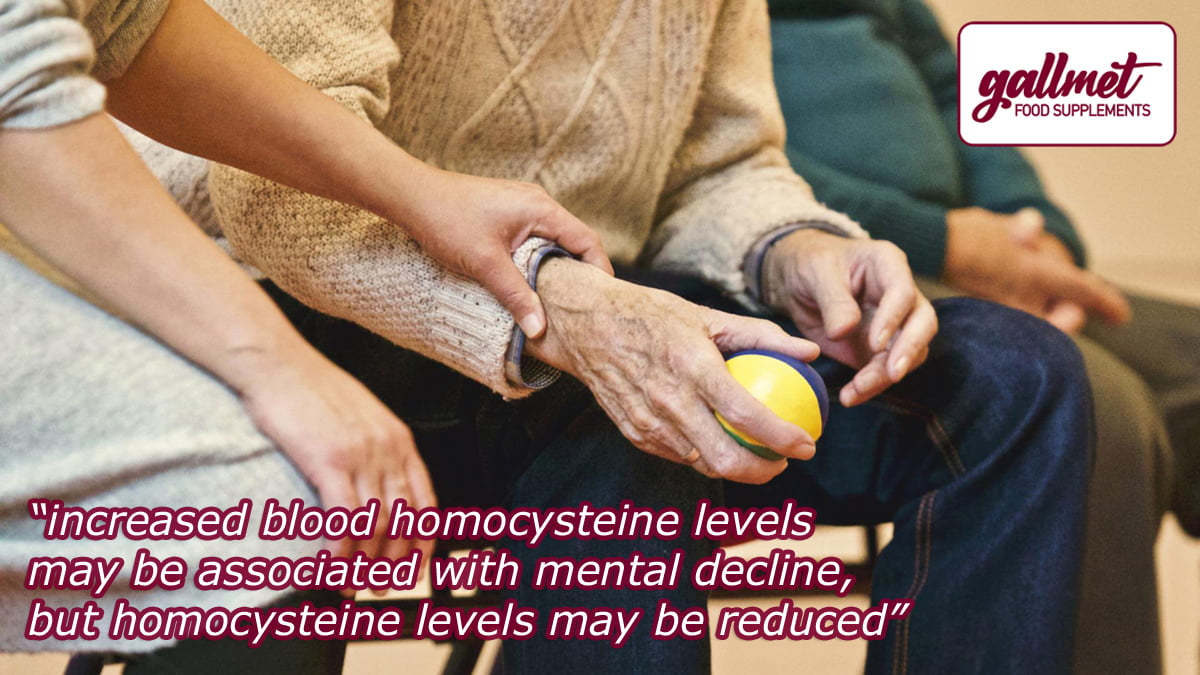 increased blood homocysteine levels may be associated with mental decline, but homocysteine levels may be reduced