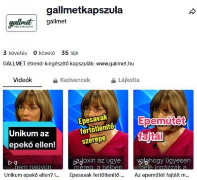 GALLMET TikTok account