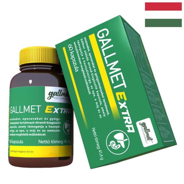Gallmet-Extra 60 kapsúl s obsahom enzýmov, žlčových kyselín a bylín na podporu pankreasu, žlče, pečene a tráviaceho systému