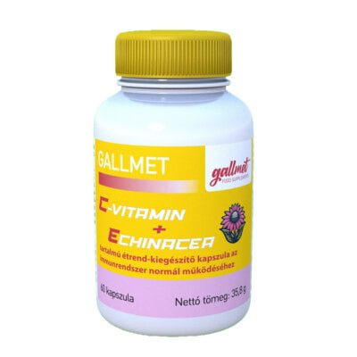 GALLMET - Vitamina C + Echinacea capsule pentru funcționarea normală a sistemului imunitar