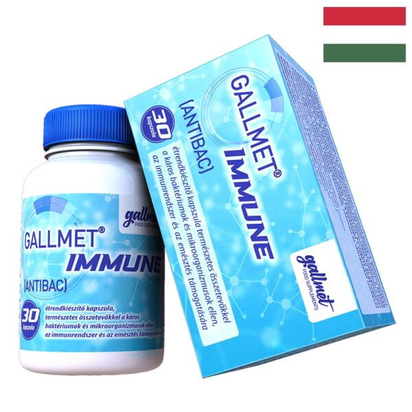 GALLMET-Immune 60 (AntiBac) Kapseln mit Kräutern und Gallensäuren zur Bekämpfung schädlicher Bakterien und Mikroorganismen, zur Unterstützung des Immunsystems und der Verdauung