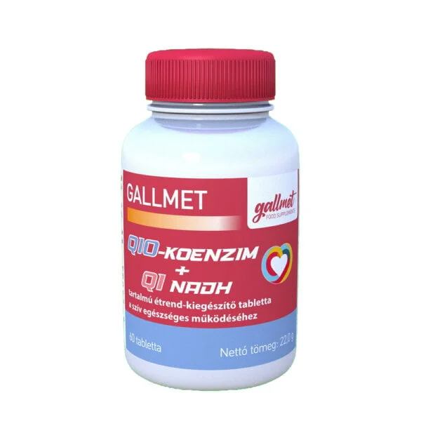 GALLMET - Coenzyme Q10 + Q1 NADH 60 food supplement tablets for a healthy heart